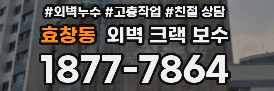 효창동 외벽 크랙 보수