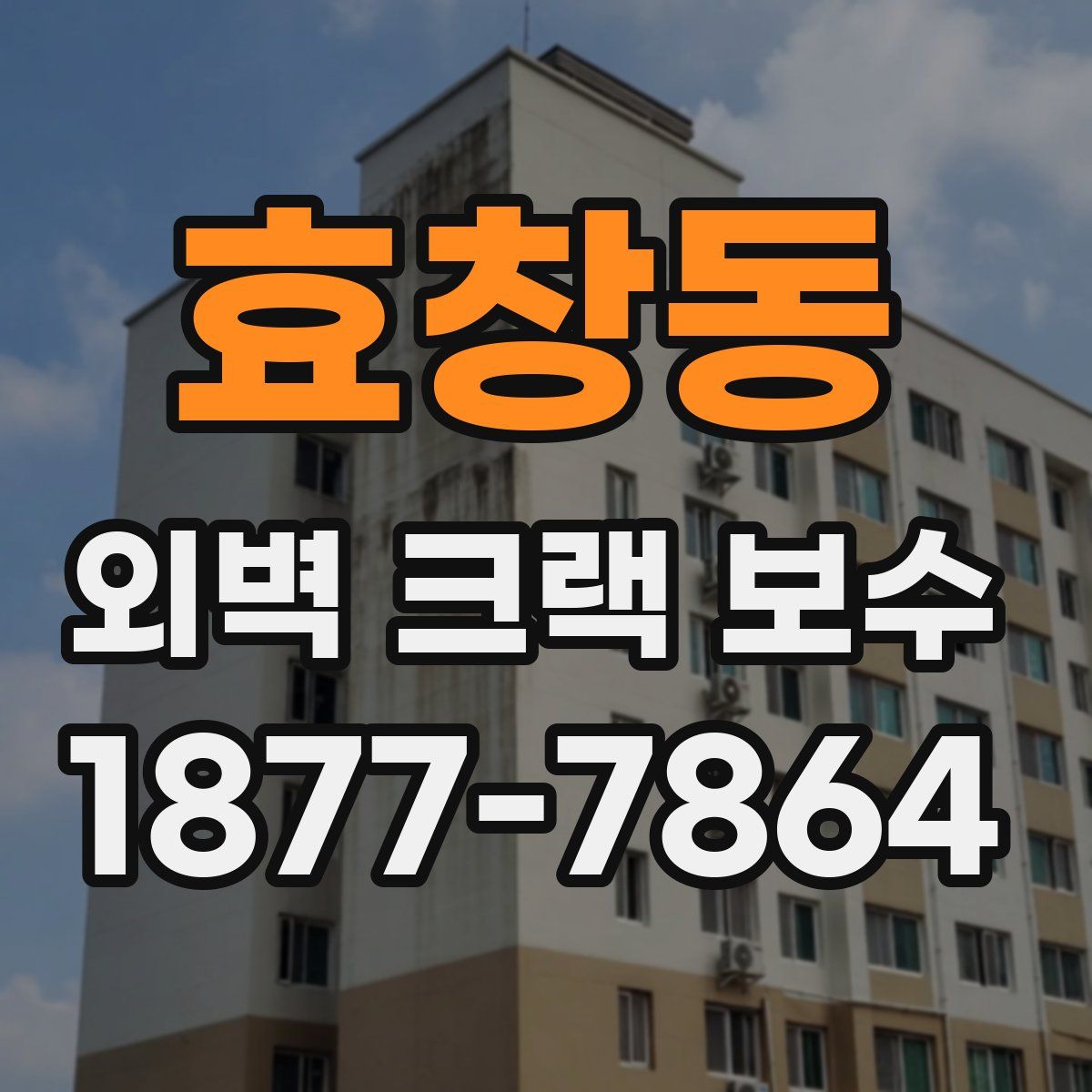 효창동 외벽 크랙 보수