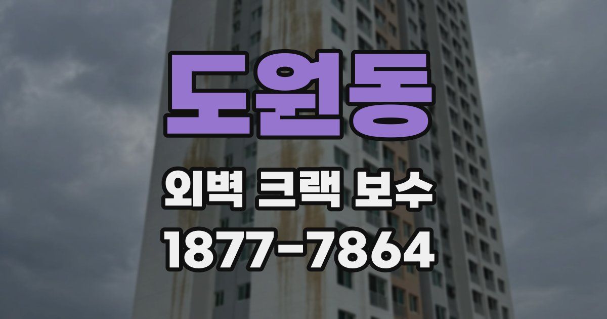 도원동 외벽 크랙 보수