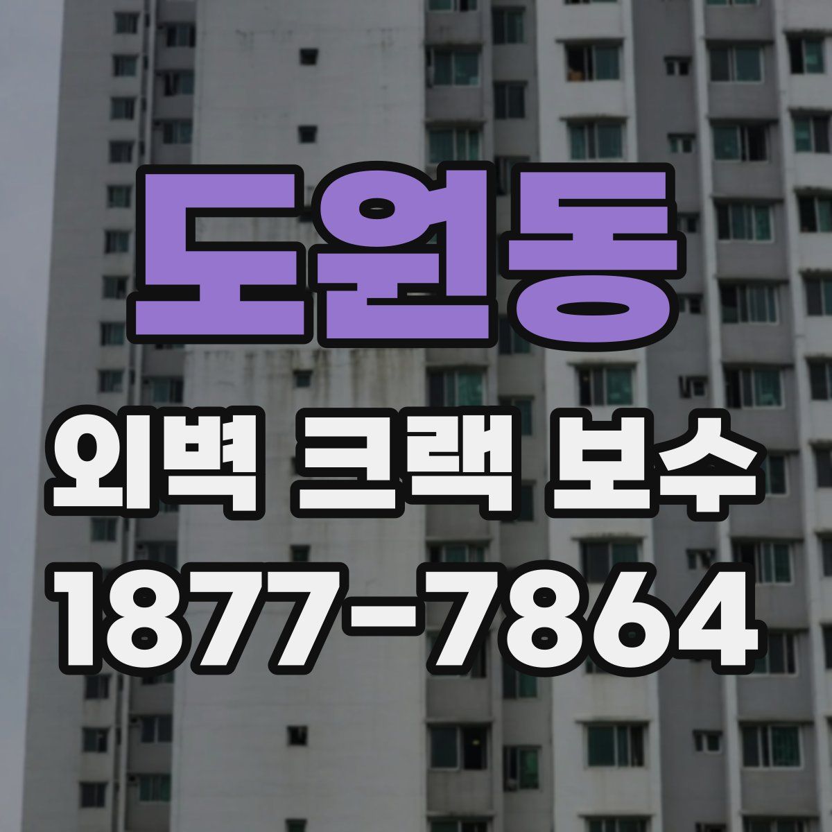도원동 외벽 크랙 보수