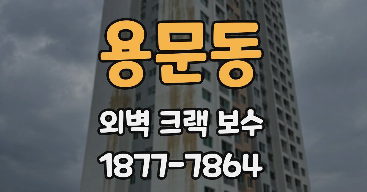용문동 외벽 크랙 보수