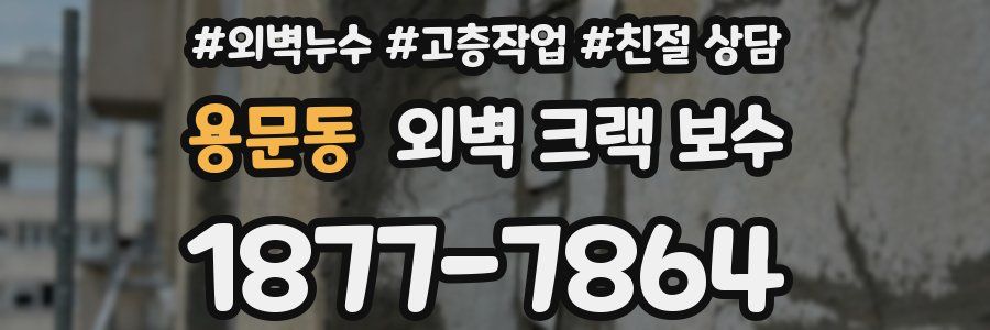 용문동 외벽 크랙 보수
