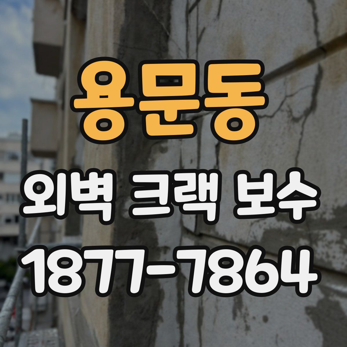 용문동 외벽 크랙 보수
