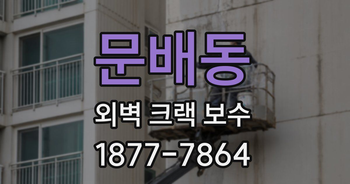 문배동 외벽 크랙 보수