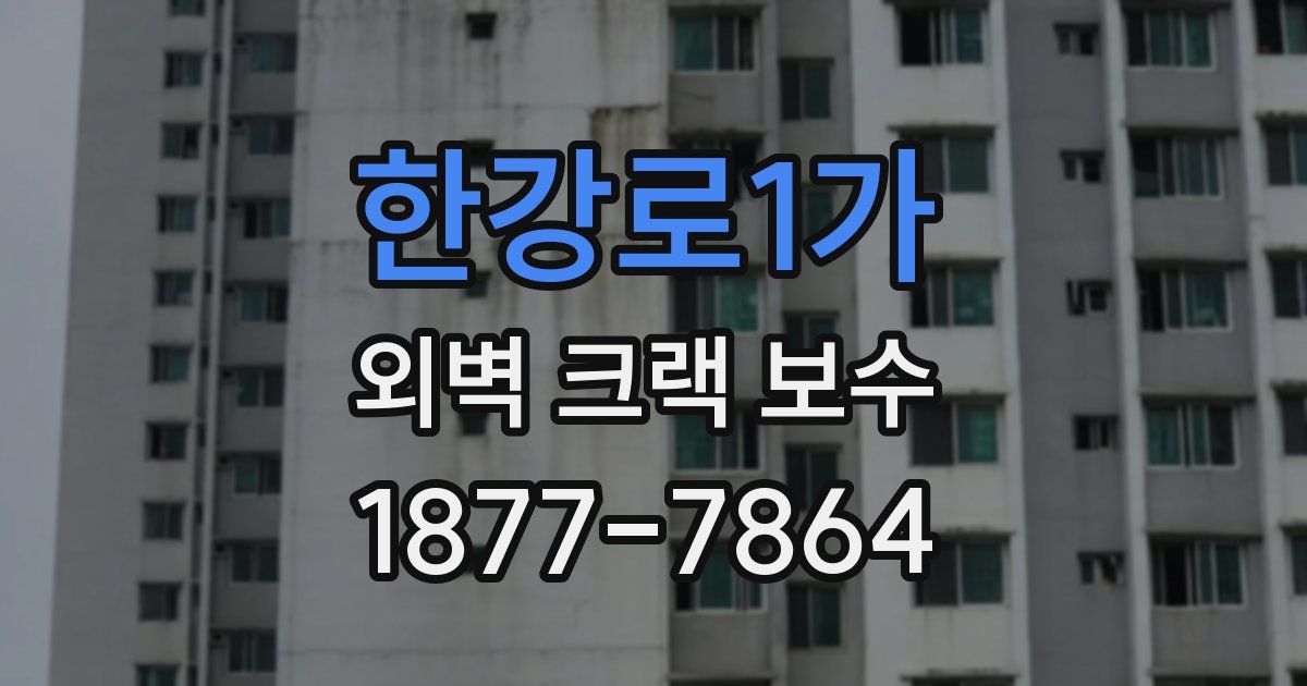 한강로1가 외벽 크랙 보수