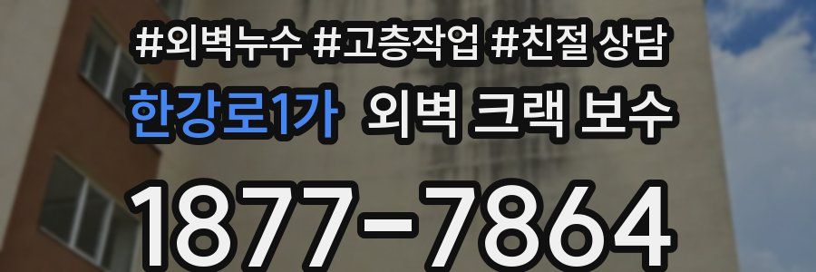 한강로1가 외벽 크랙 보수