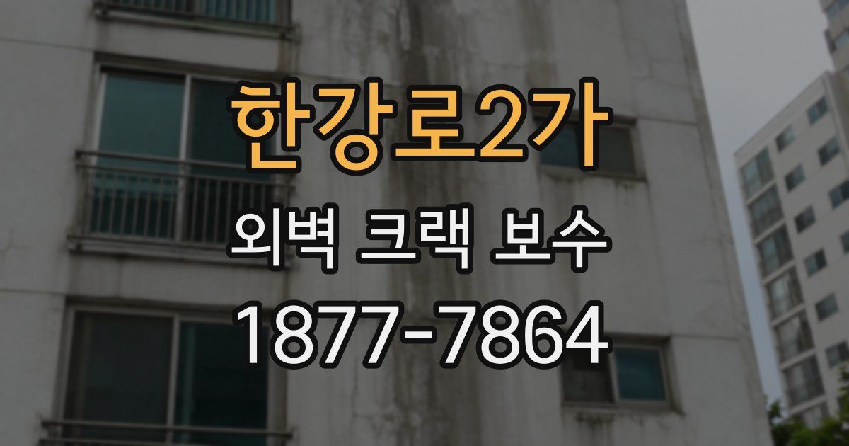 한강로2가 외벽 크랙 보수