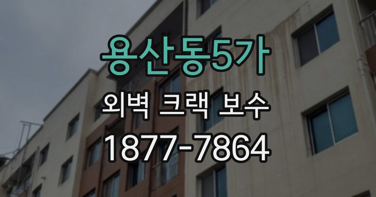 용산동5가 외벽 크랙 보수