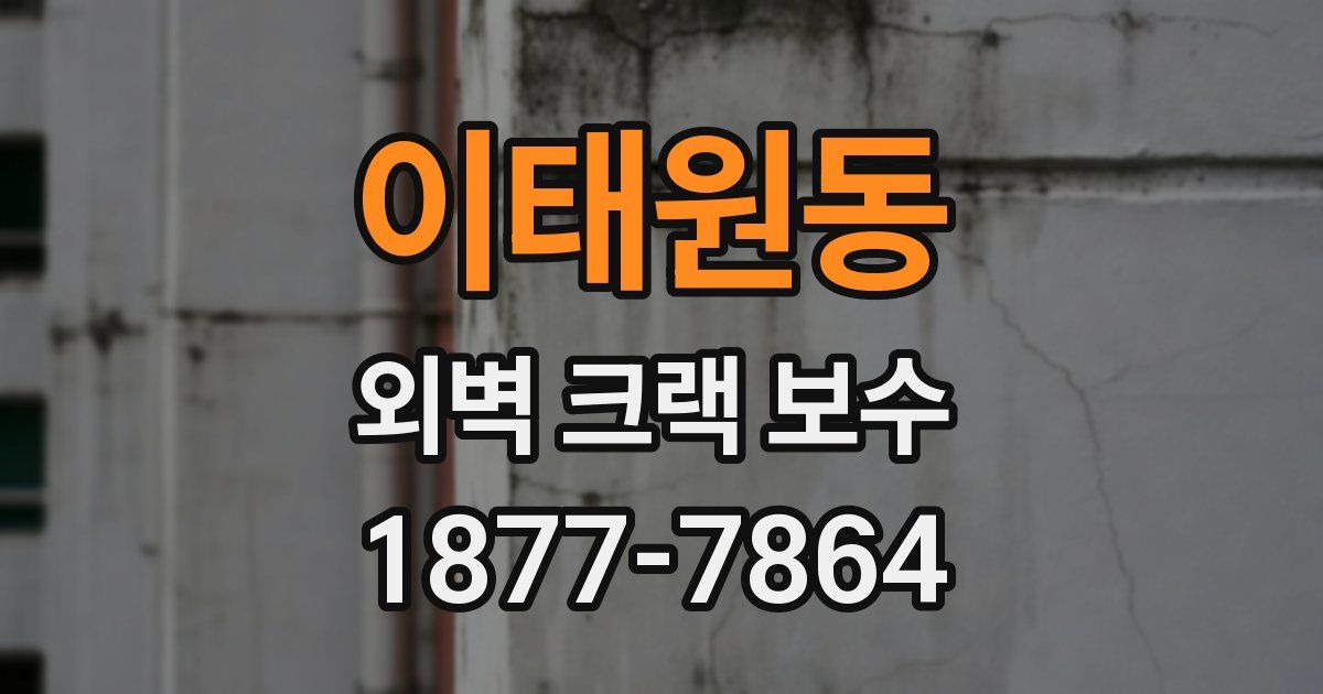 이태원동 외벽 크랙 보수