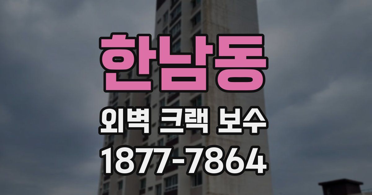 한남동 외벽 크랙 보수