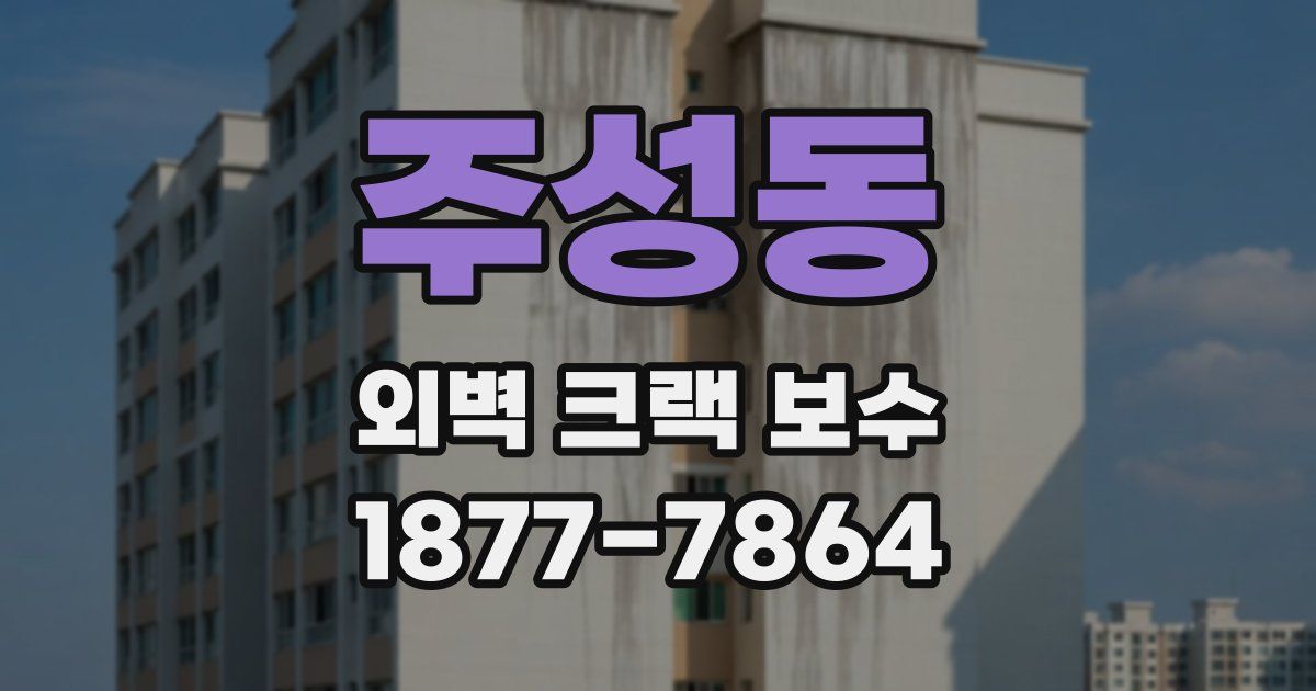 주성동 외벽 크랙 보수