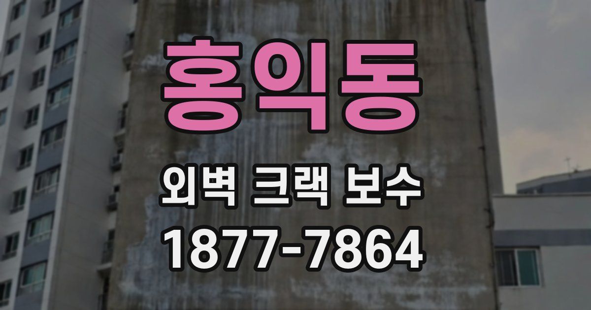 홍익동 외벽 크랙 보수