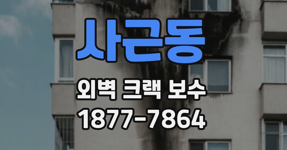 사근동 외벽 크랙 보수