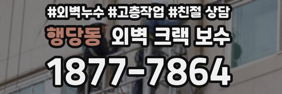 행당동 외벽 크랙 보수