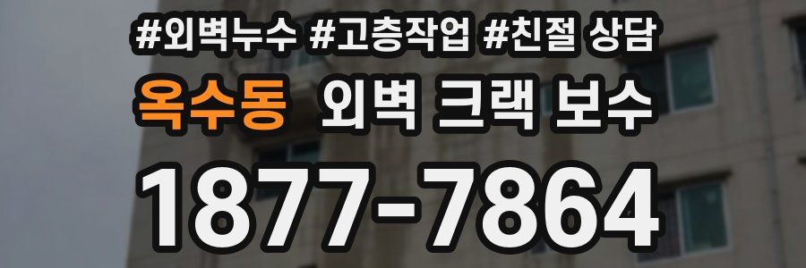 옥수동 외벽 크랙 보수
