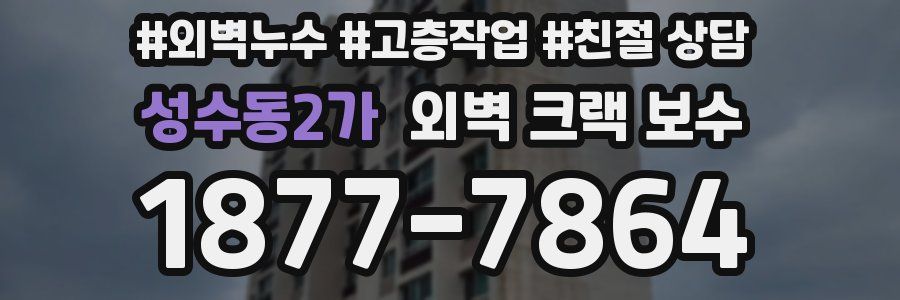 성수동2가 외벽 크랙 보수