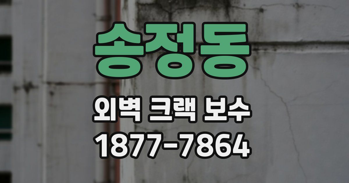 송정동 외벽 크랙 보수