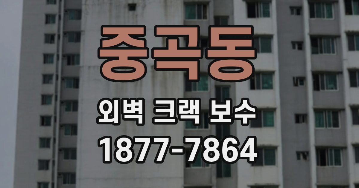 중곡동 외벽 크랙 보수