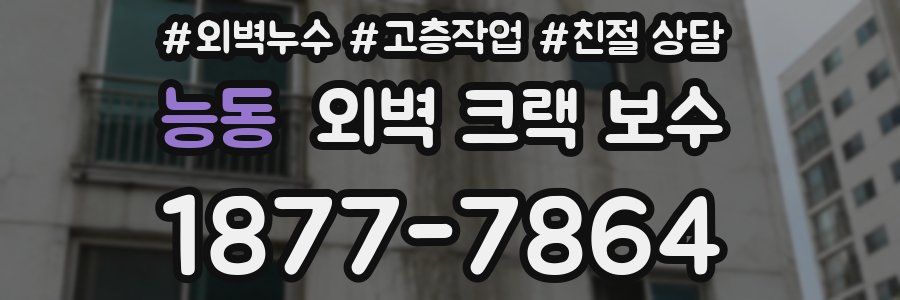 능동 외벽 크랙 보수