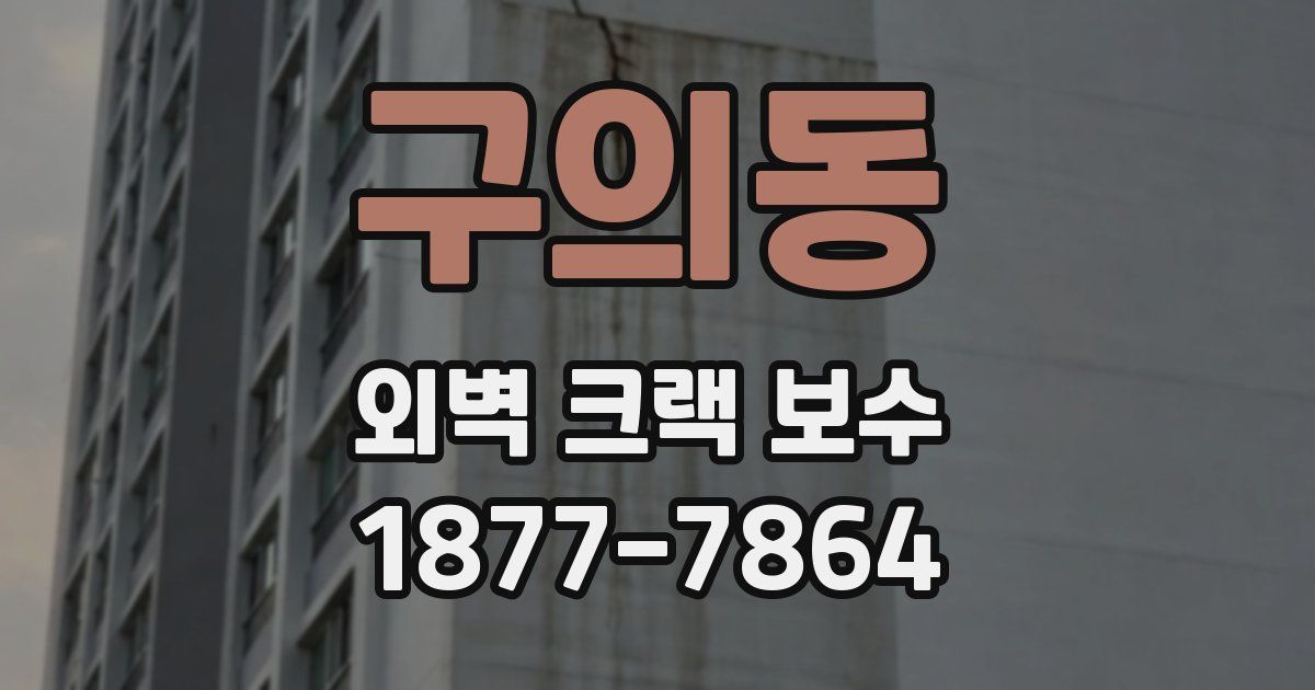 구의동 외벽 크랙 보수