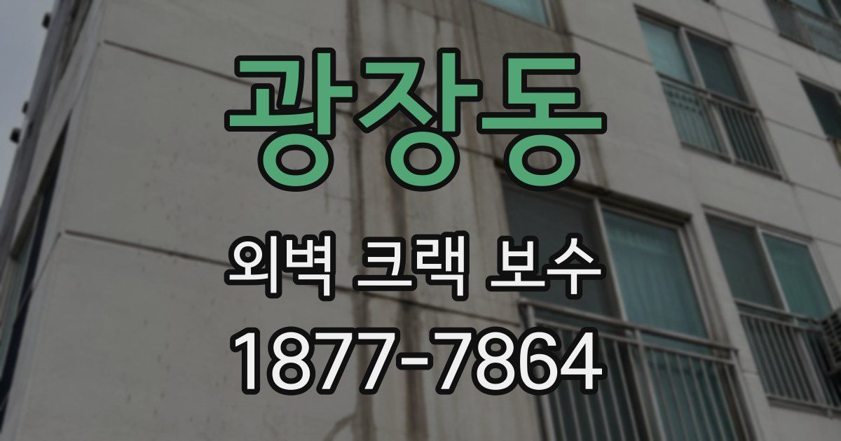 광장동 외벽 크랙 보수