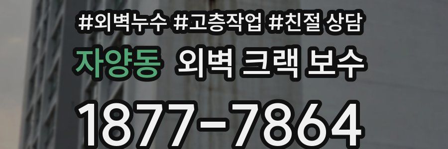 자양동 외벽 크랙 보수