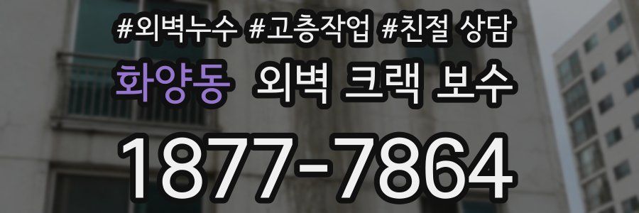 화양동 외벽 크랙 보수
