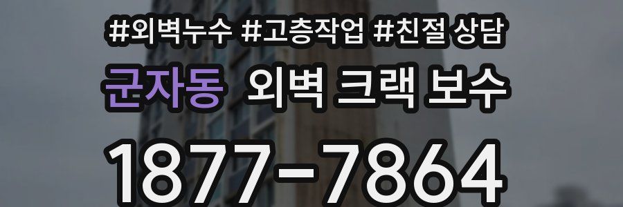 군자동 외벽 크랙 보수