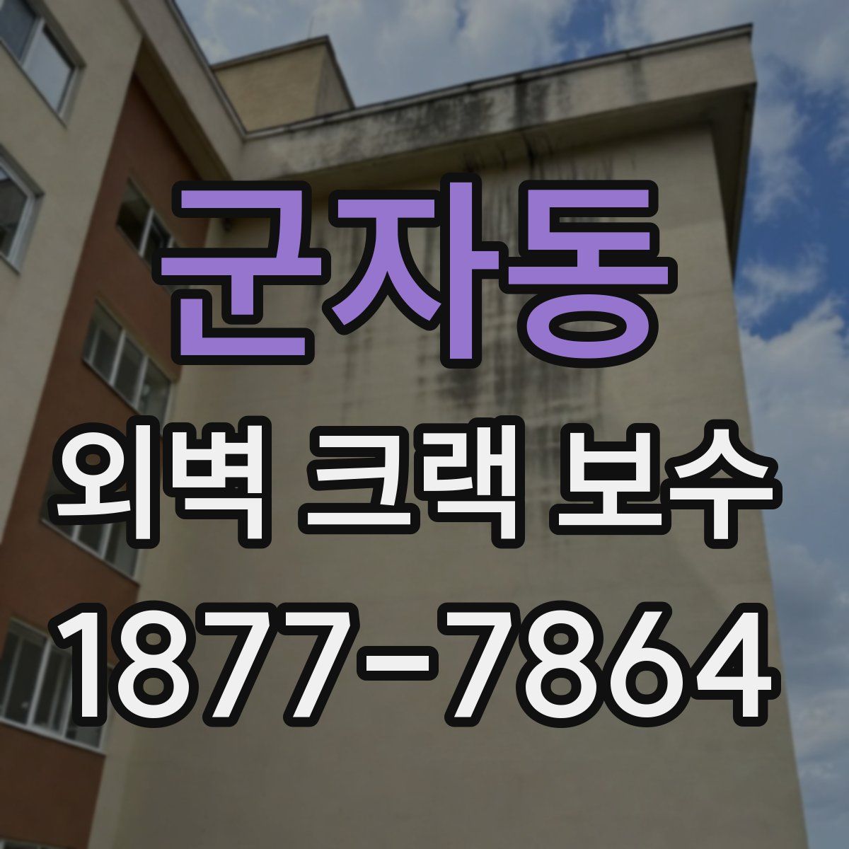 군자동 외벽 크랙 보수