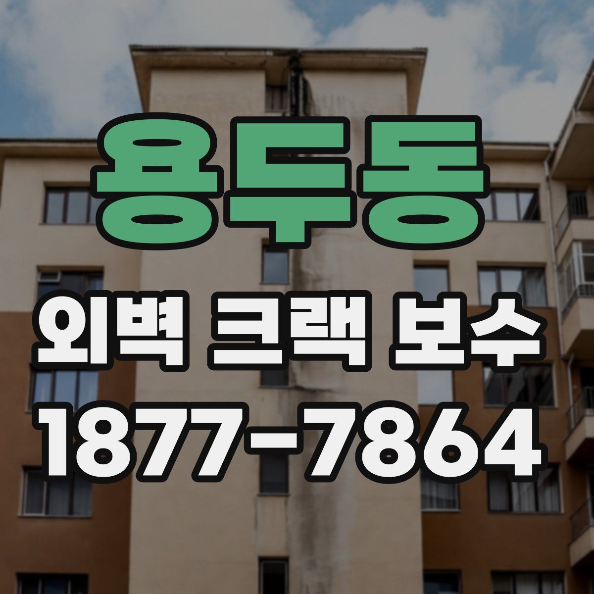 용두동 외벽 크랙 보수