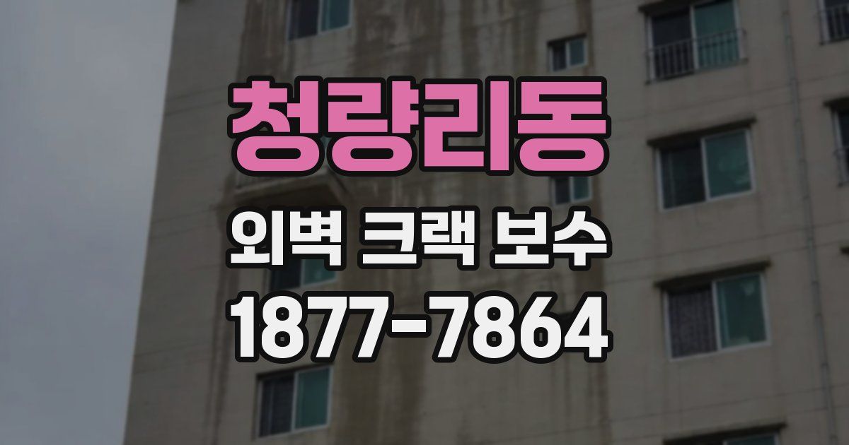 청량리동 외벽 크랙 보수