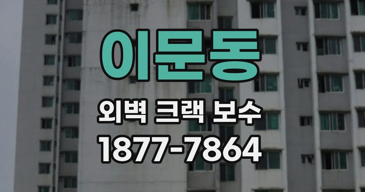이문동 외벽 크랙 보수