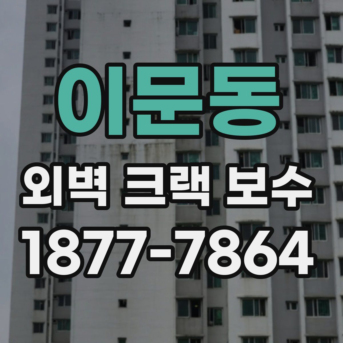 이문동 외벽 크랙 보수
