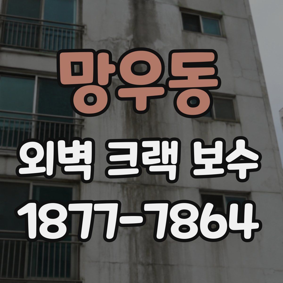 망우동 외벽 크랙 보수