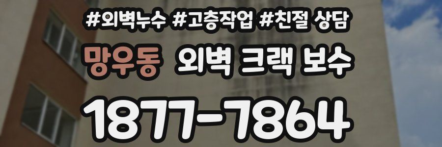 망우동 외벽 크랙 보수