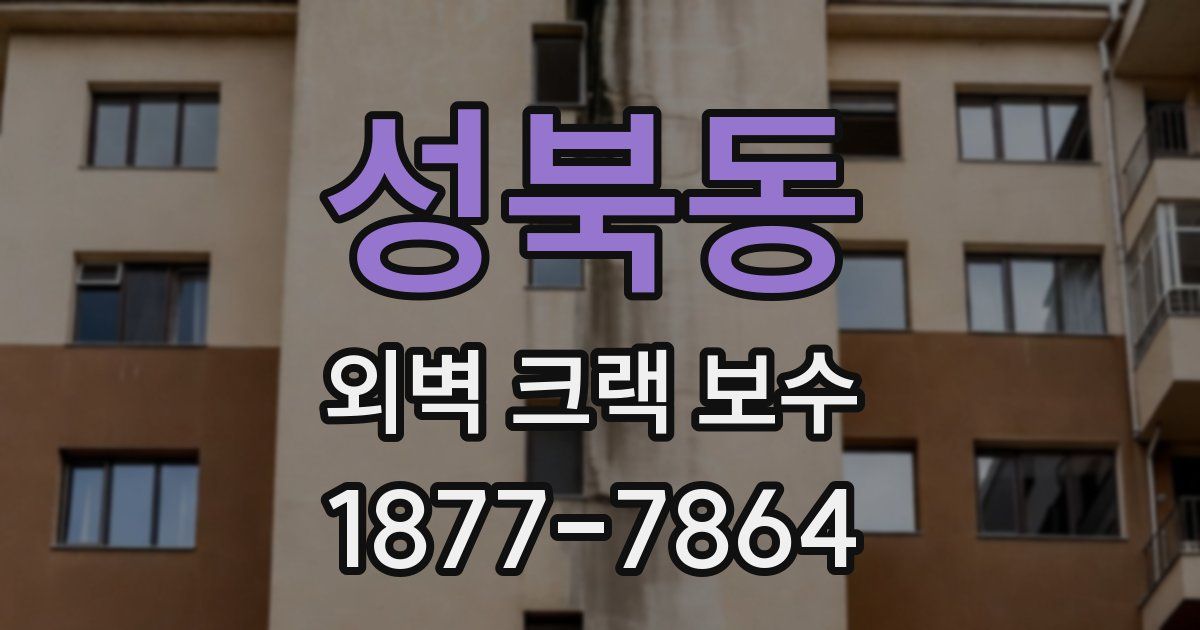 성북동 외벽 크랙 보수