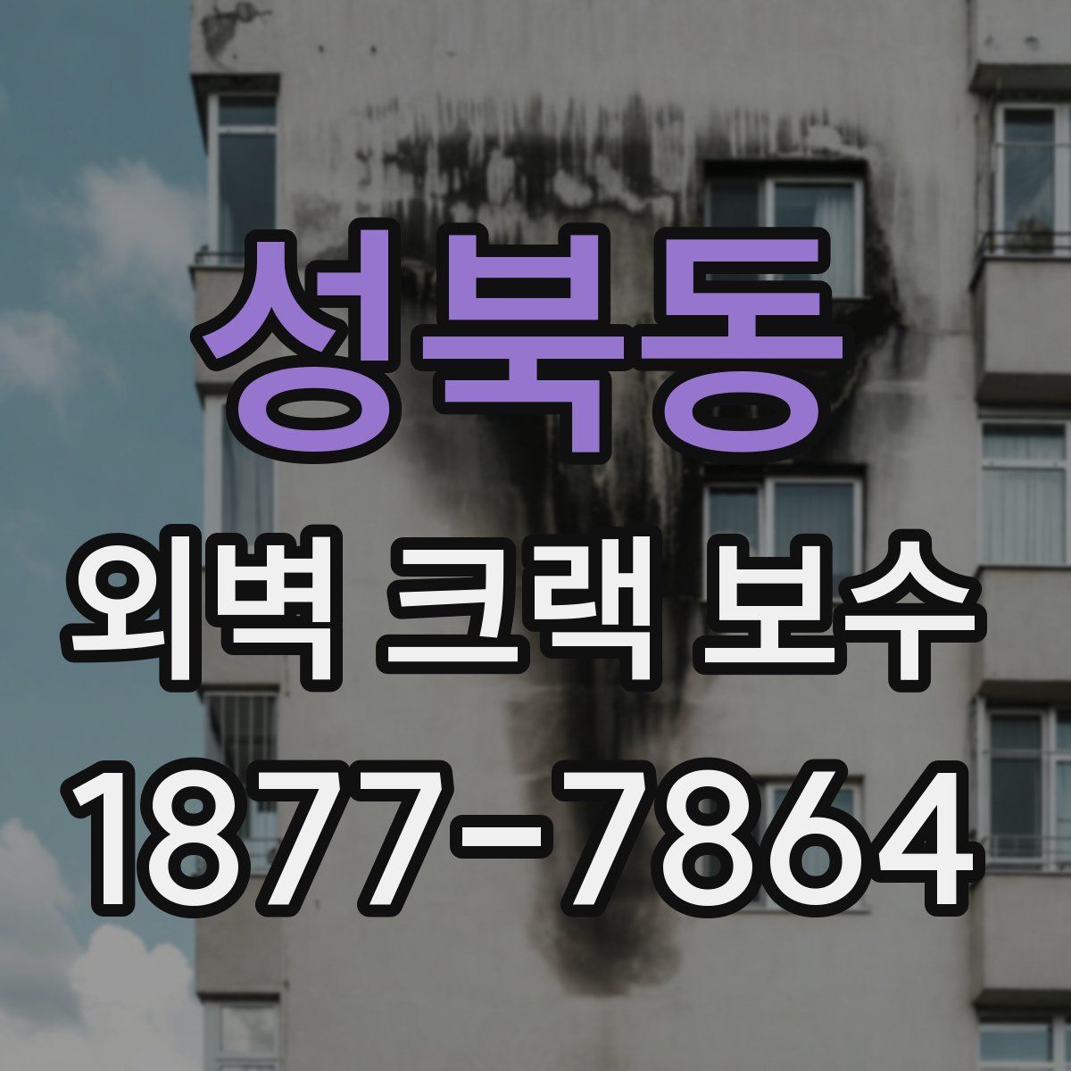 성북동 외벽 크랙 보수
