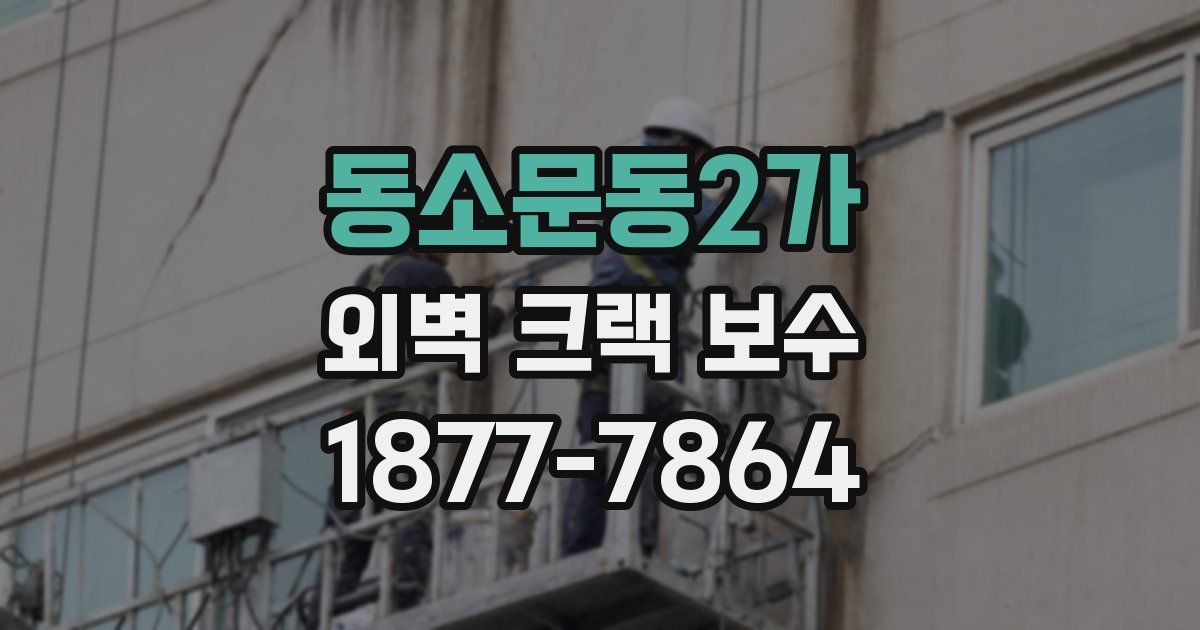동소문동2가 외벽 크랙 보수