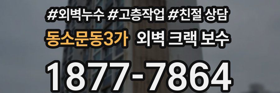 동소문동3가 외벽 크랙 보수