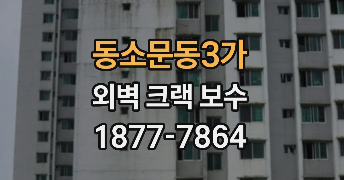동소문동3가 외벽 크랙 보수
