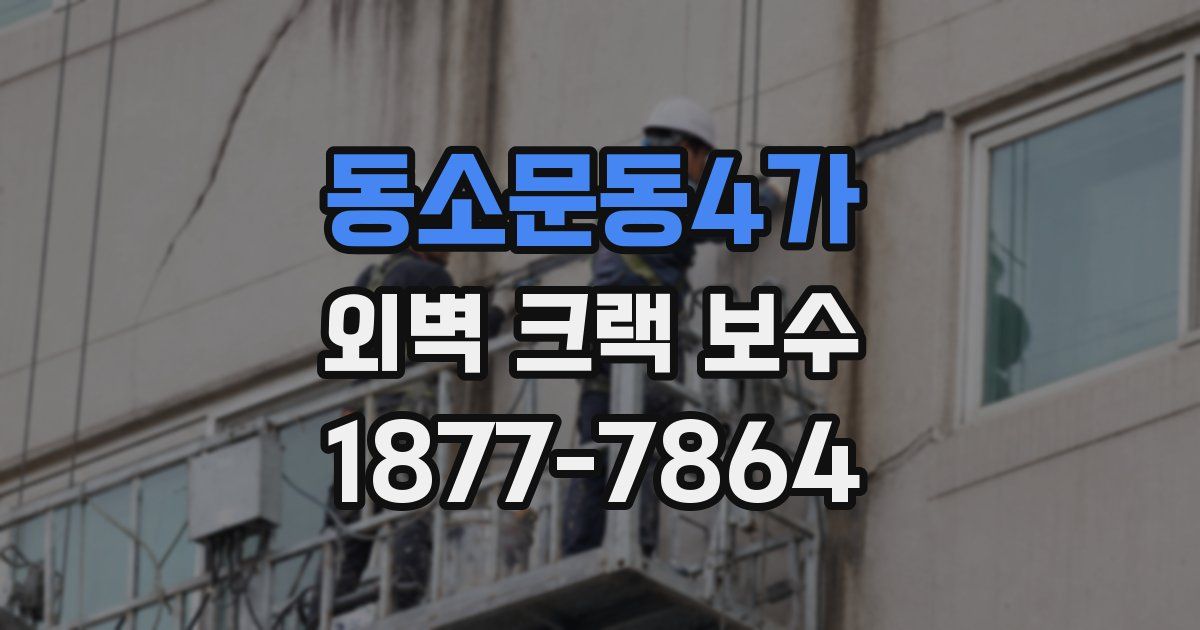 동소문동4가 외벽 크랙 보수