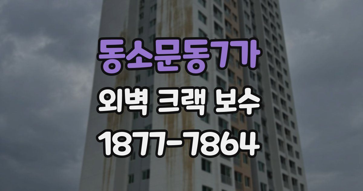 동소문동7가 외벽 크랙 보수