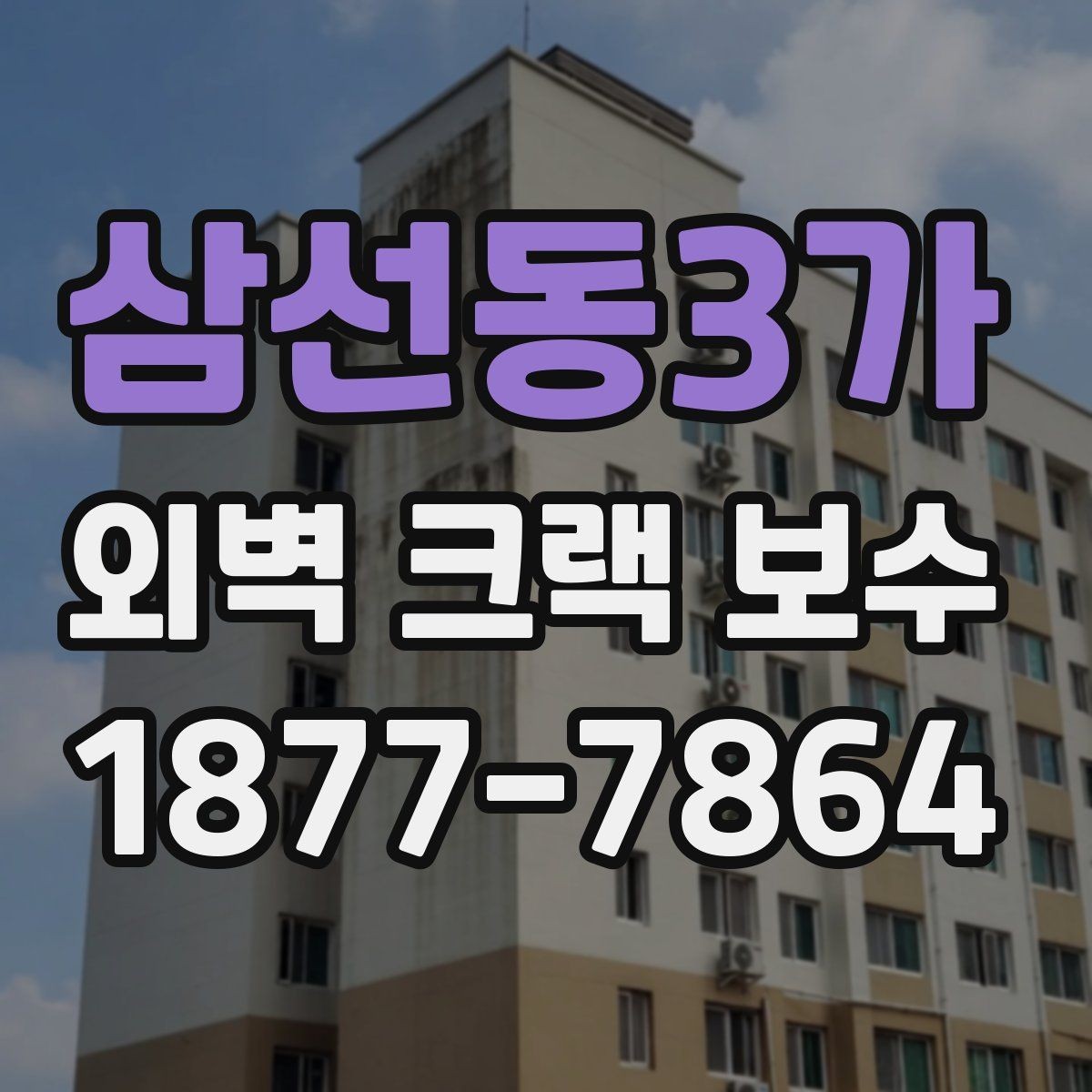 삼선동3가 외벽 크랙 보수 비용 절감에 도움이 되는 방법