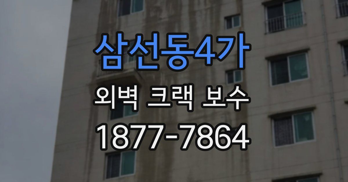 삼선동4가 외벽 크랙 보수