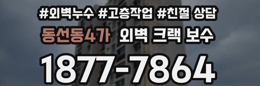 동선동4가 외벽 크랙 보수