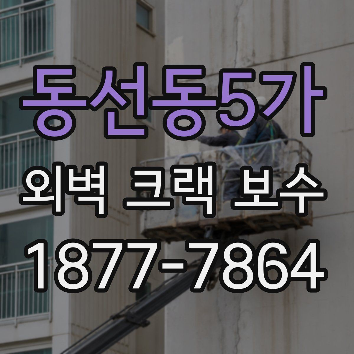 동선동5가 외벽 크랙 보수 작업에서 안전을 고려해야 하는 이유