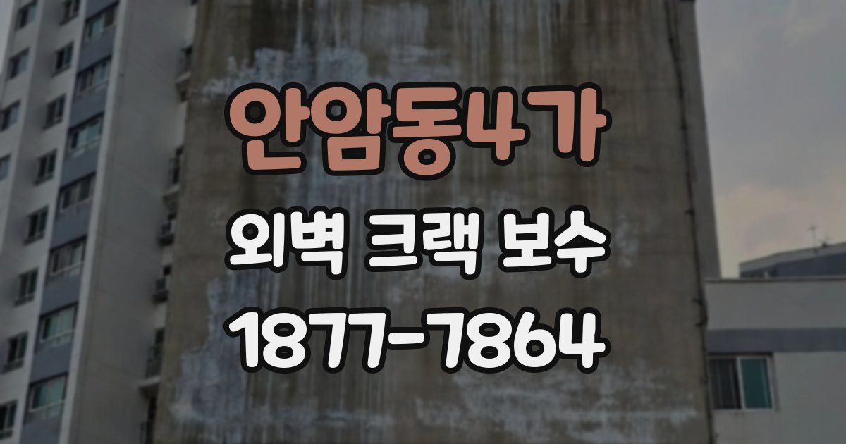 안암동4가 외벽 크랙 보수