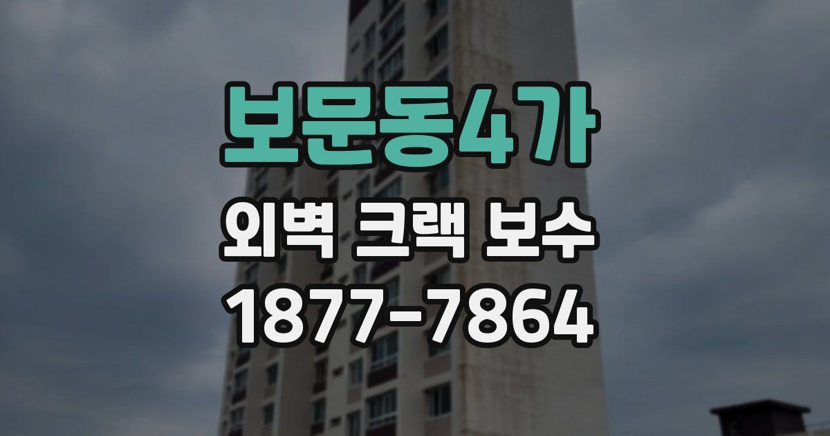 보문동4가 외벽 크랙 보수