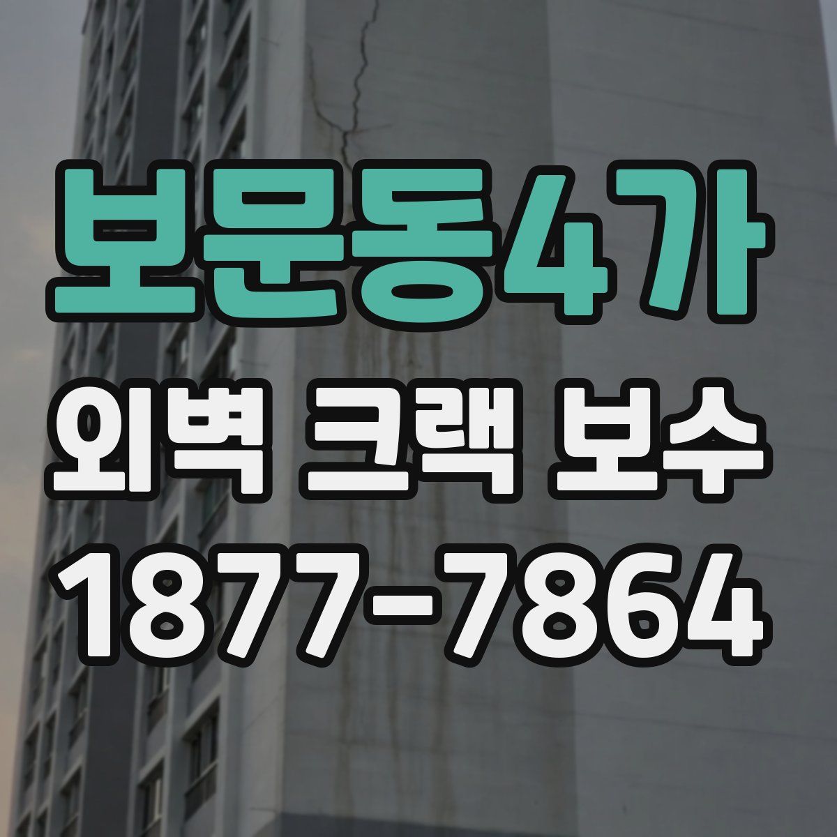 보문동4가 외벽 크랙 보수