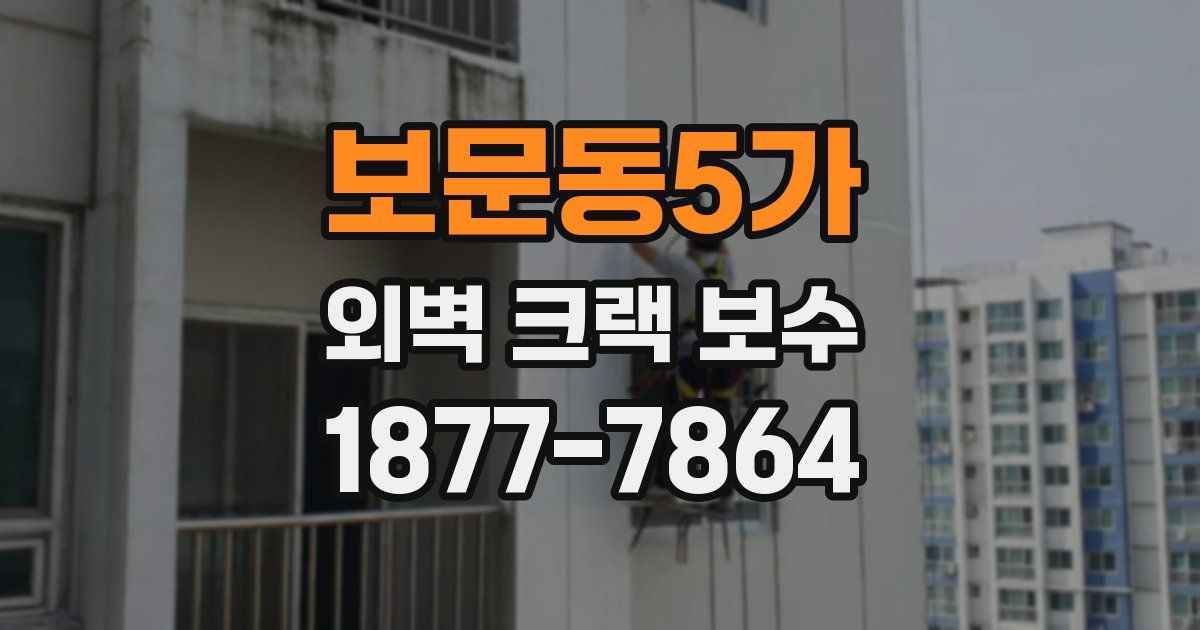 보문동5가 외벽 크랙 보수